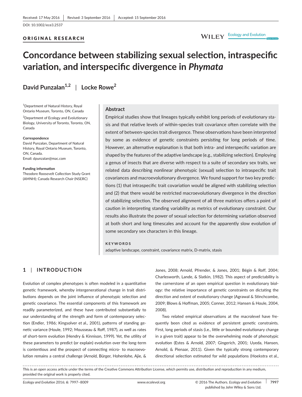 Concordance Between Stabilizing Sexual Selection, Intraspecific Variation, and Interspecific Divergence in Phymata