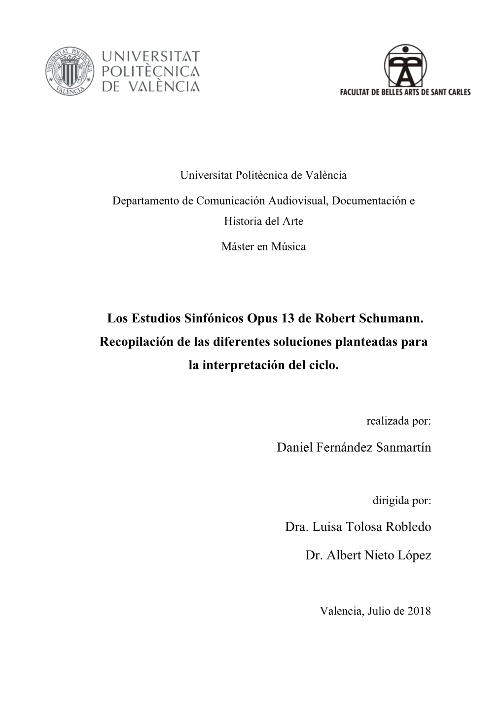 Los Estudios Sinfónicos Opus 13 De Robert Schumann