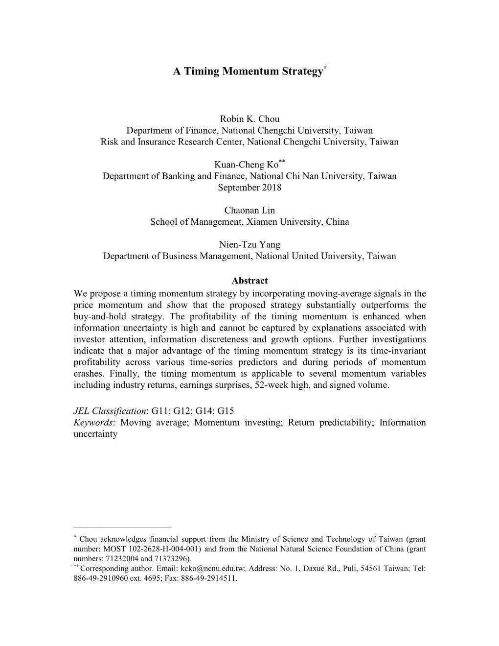 Moving Average Signals and Momentum Investing: Cross-Country Evidence from U