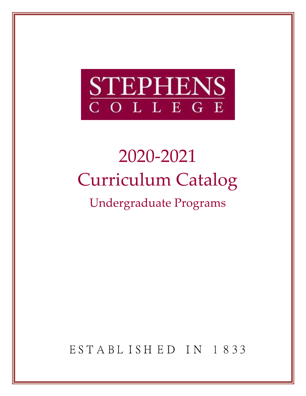 2020-2021 Undergraduate Curriculum Catalog