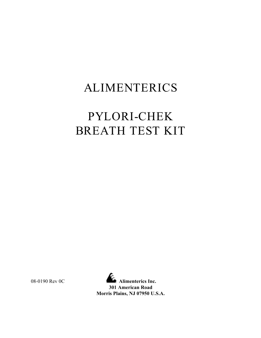 Alimenterics Pylori-Chek Breath Test Kit