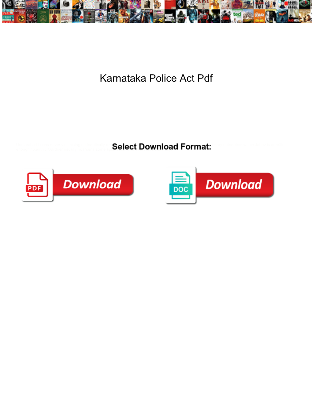 Karnataka Police Act Pdf