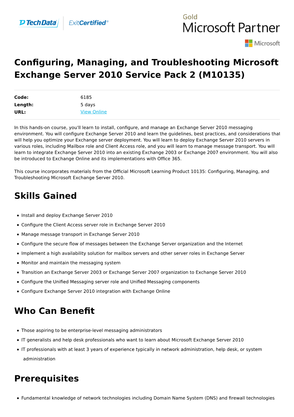 Configuring, Managing, and Troubleshooting Microsoft