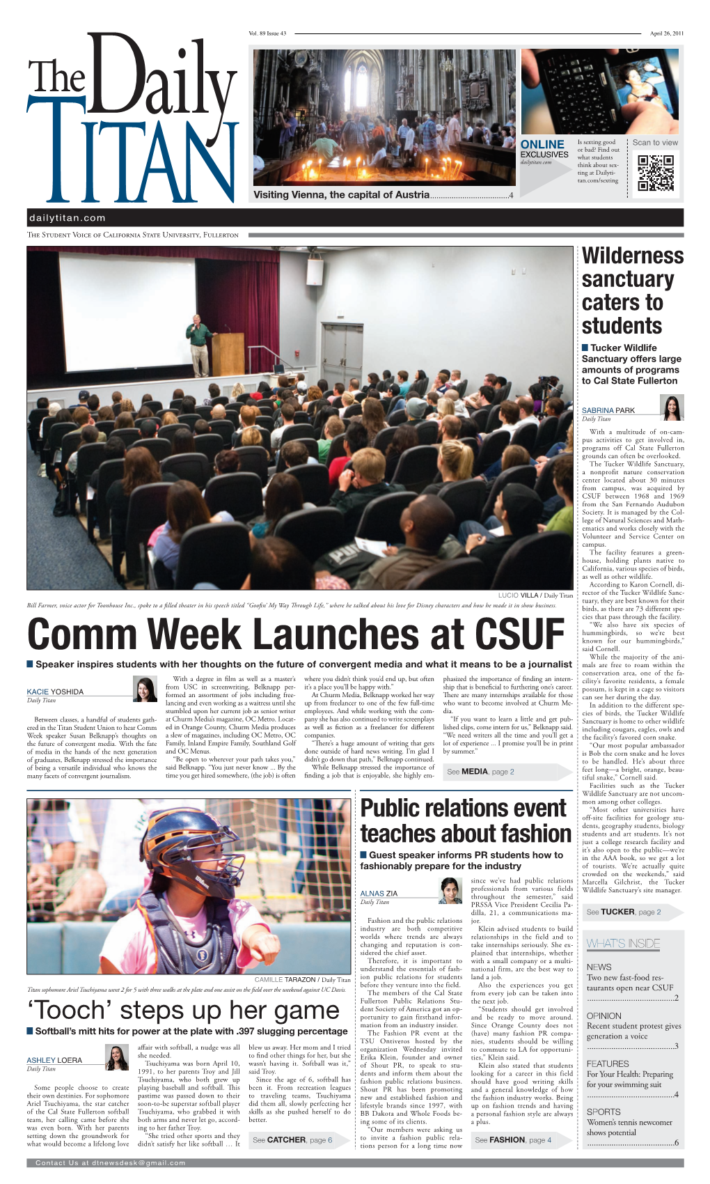 Comm Week Launches at CSUF Said Cornell