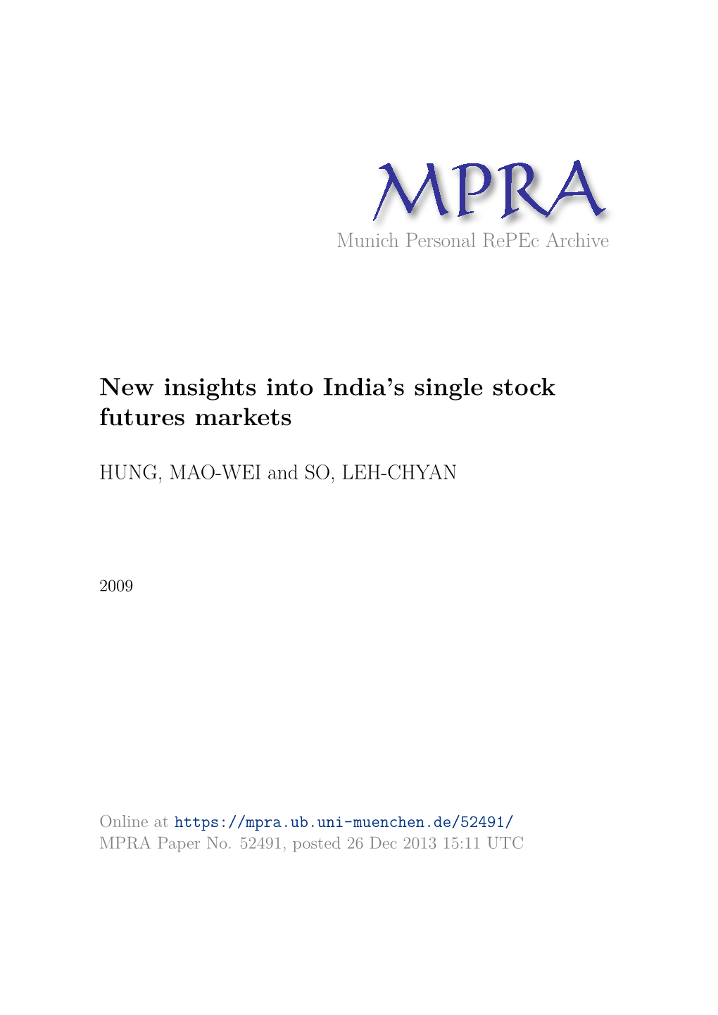 New Insights Into India's Single Stock Futures Markets