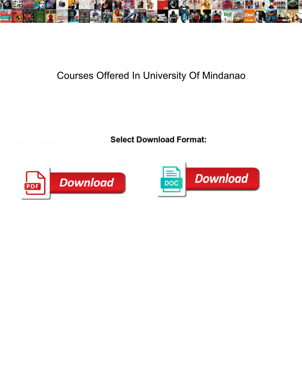 Courses Offered in University of Mindanao