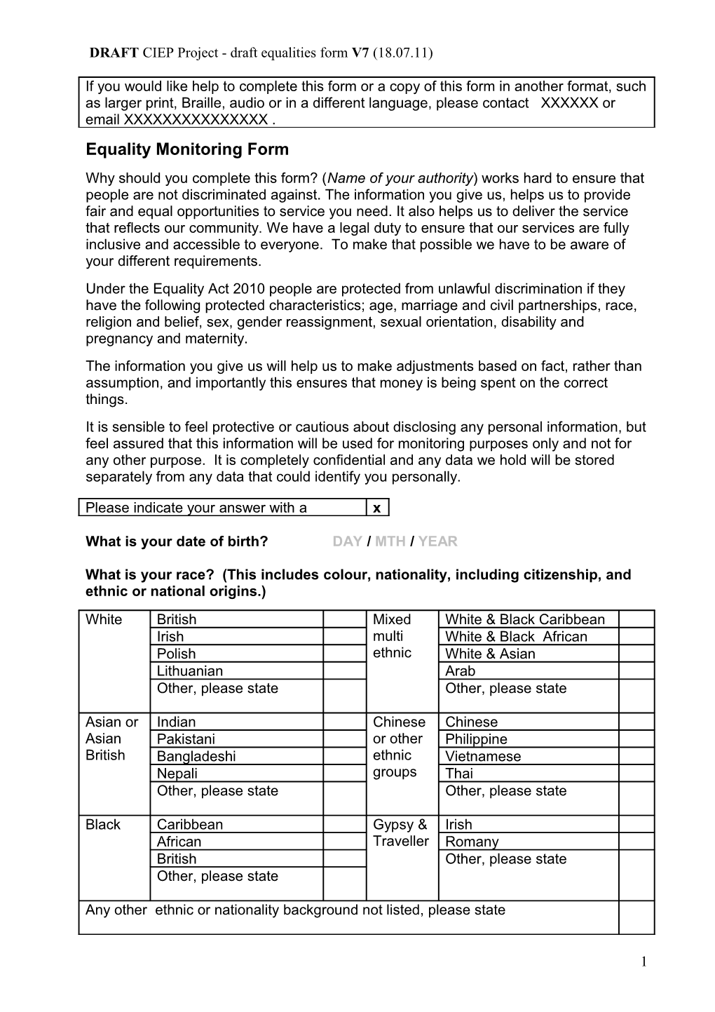 Equalities Monitoring Form s1