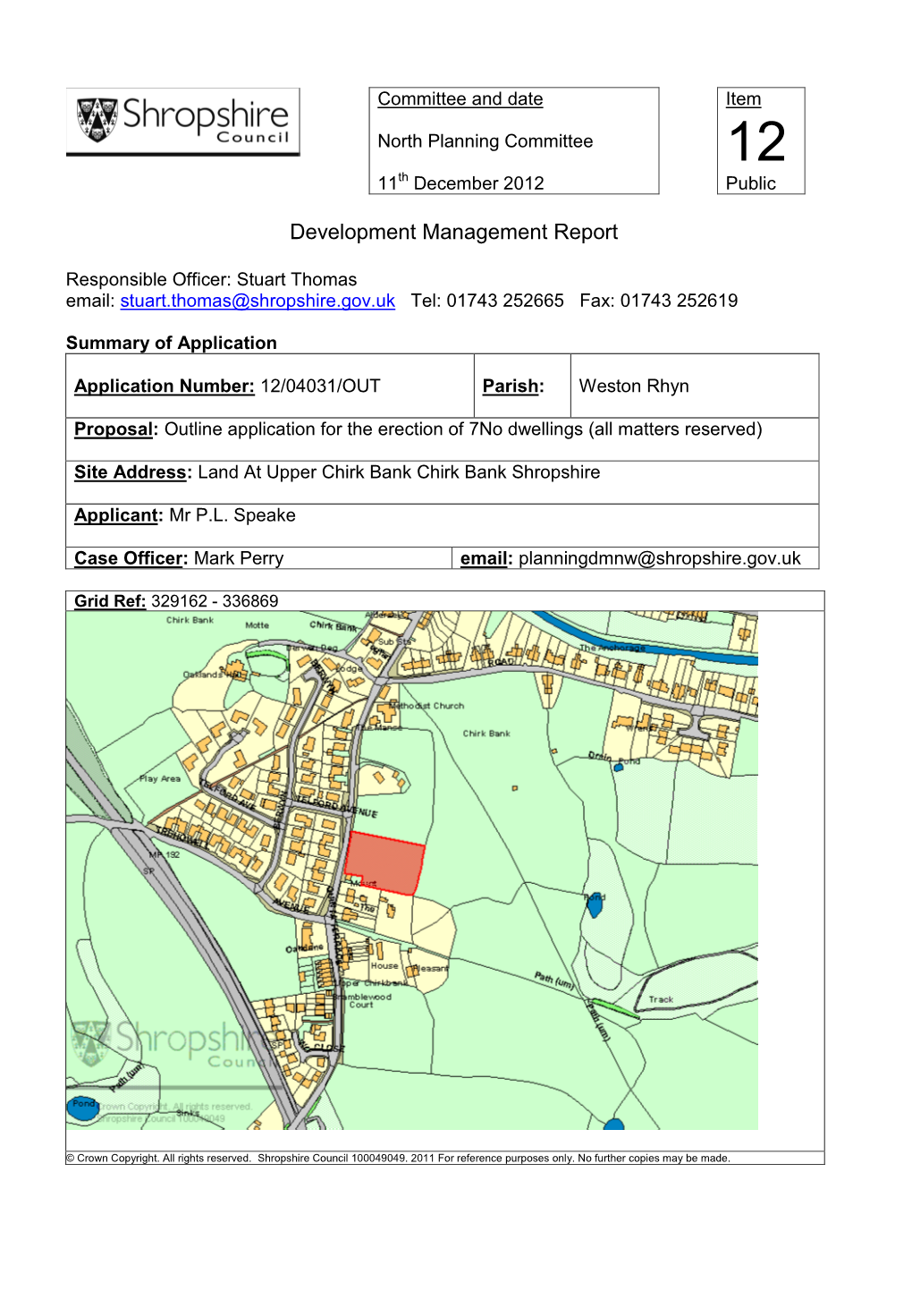 Development Management Report