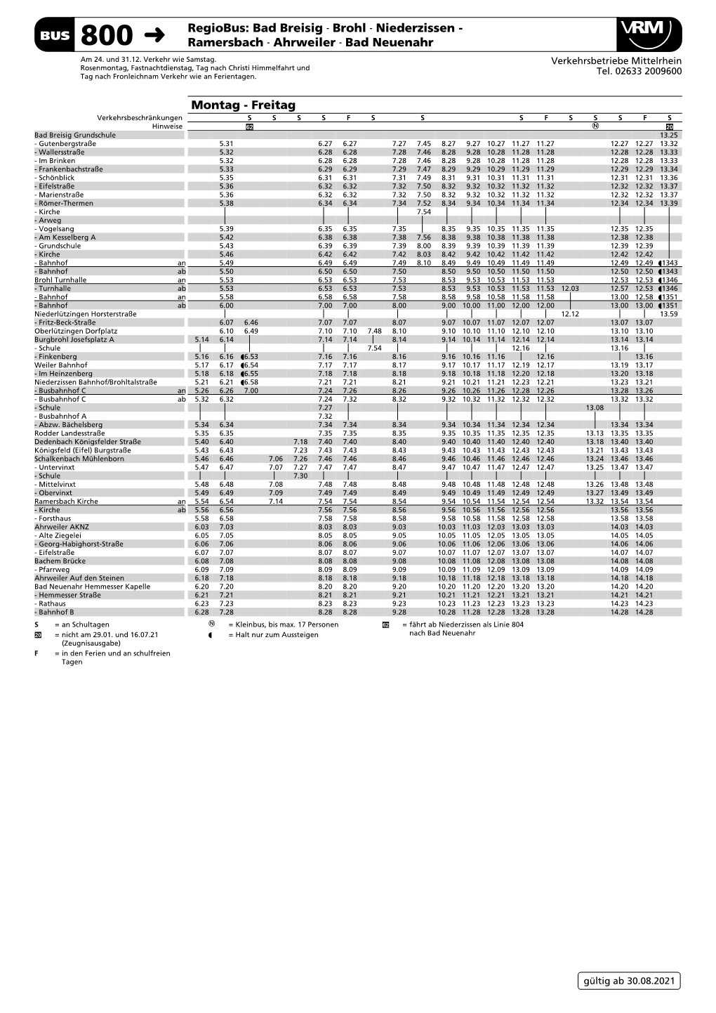 B800 Regiobus: Bad Breisig