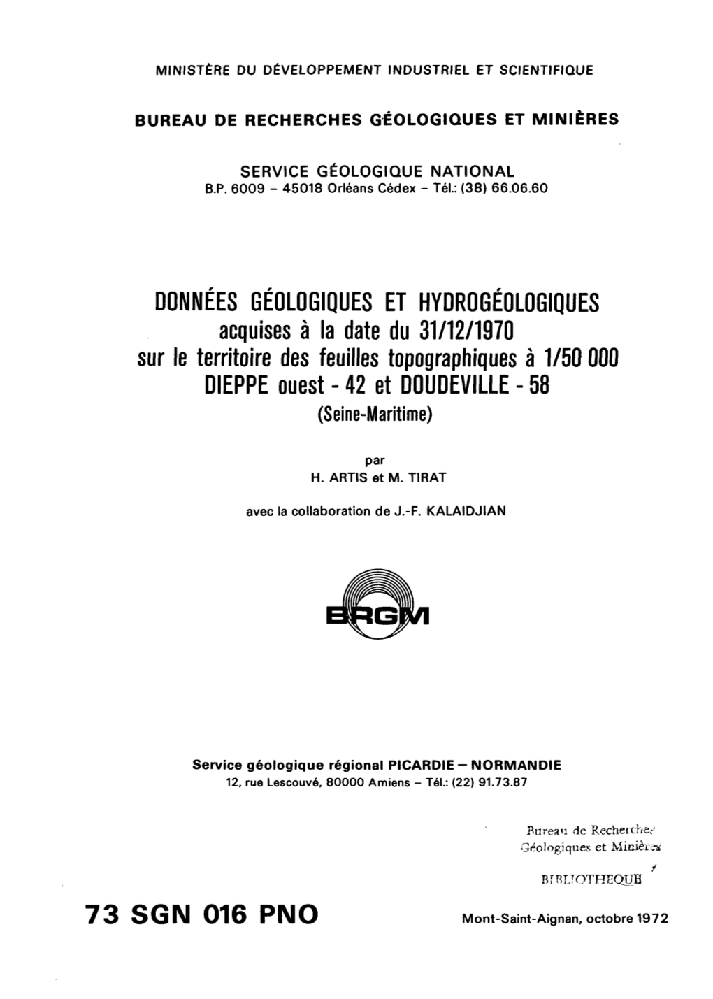 Données Géologiques Et Hydrogéologiques