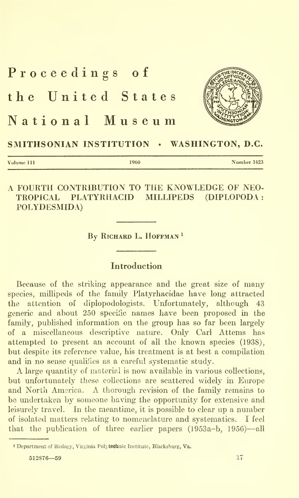 Proceedings of the United States National Museum