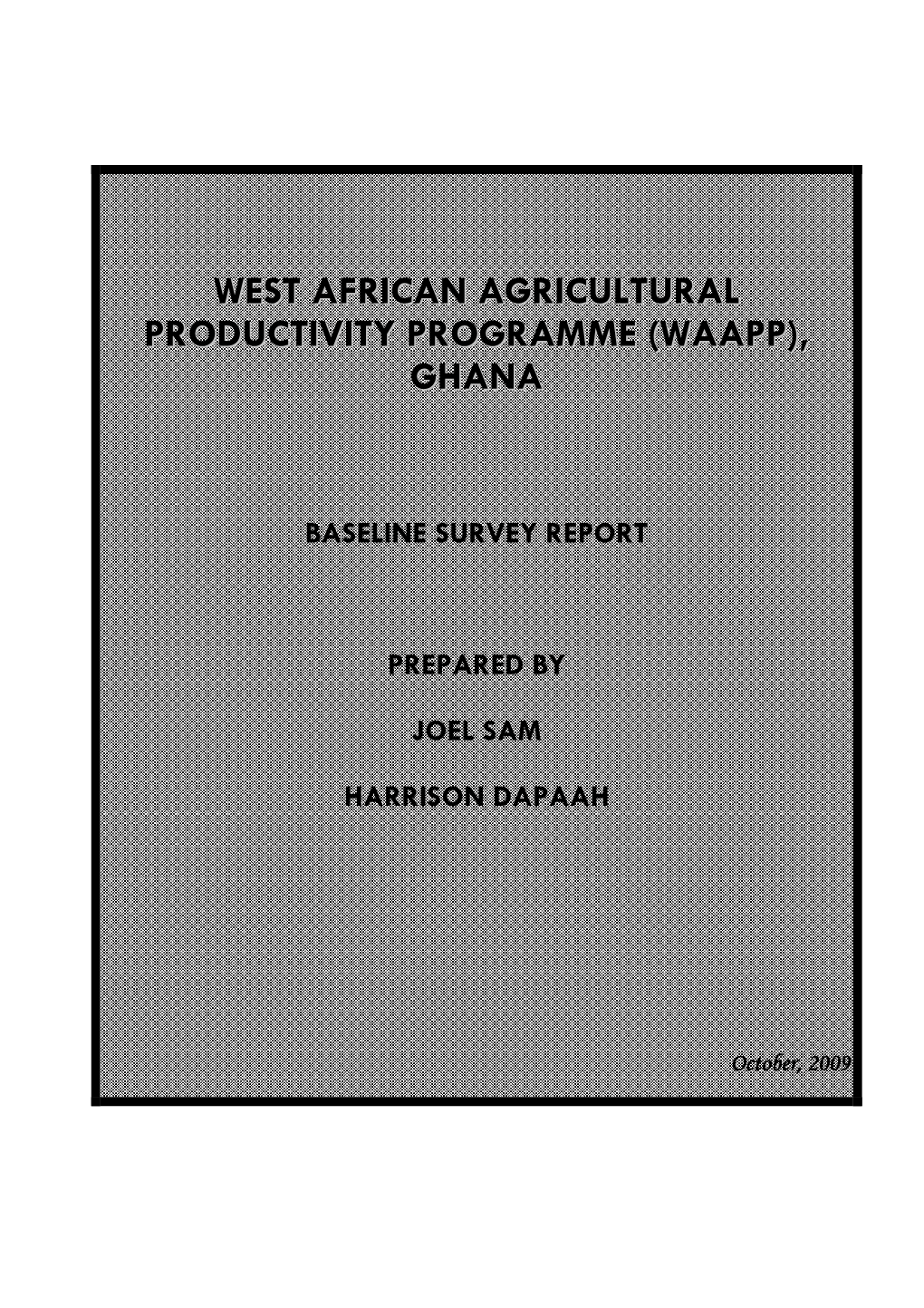 Final WAAPP Baseline Survey Report Ghana