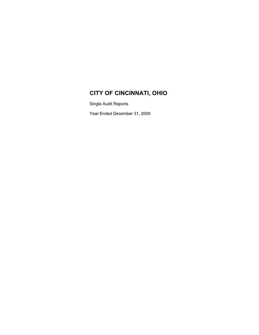 City of Cincinnati, Ohio