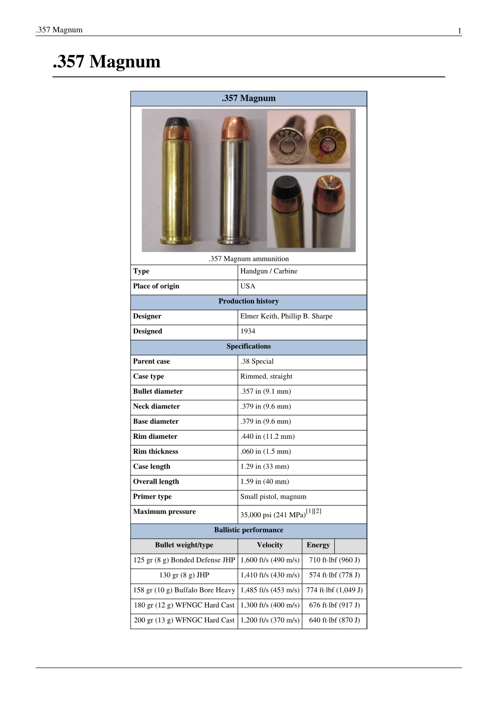 357 Magnum 1 .357 Magnum