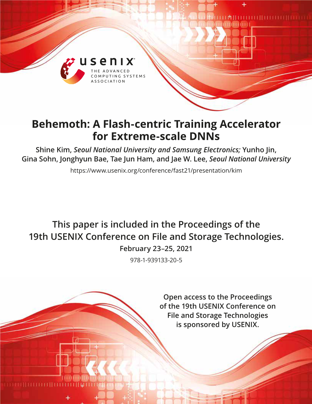 Behemoth: a Flash-Centric Training Accelerator for Extreme-Scale Dnns