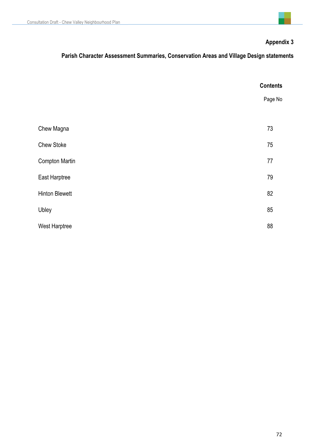 Appendix 3 Parish Character Assessment Summaries