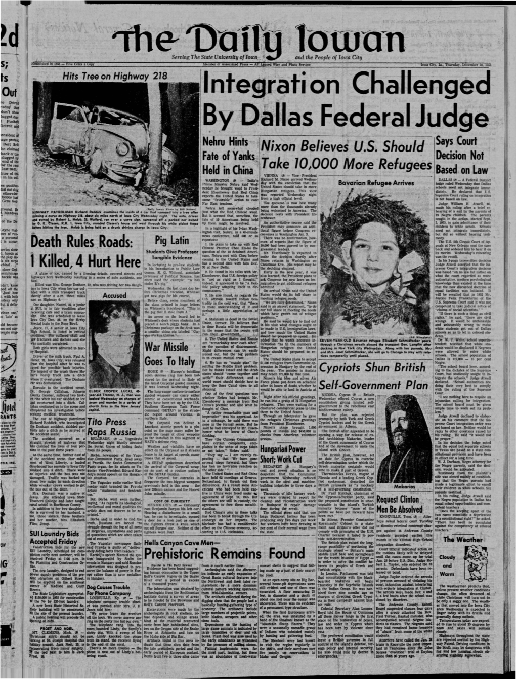 Daily Iowan (Iowa City, Iowa), 1956-12-20