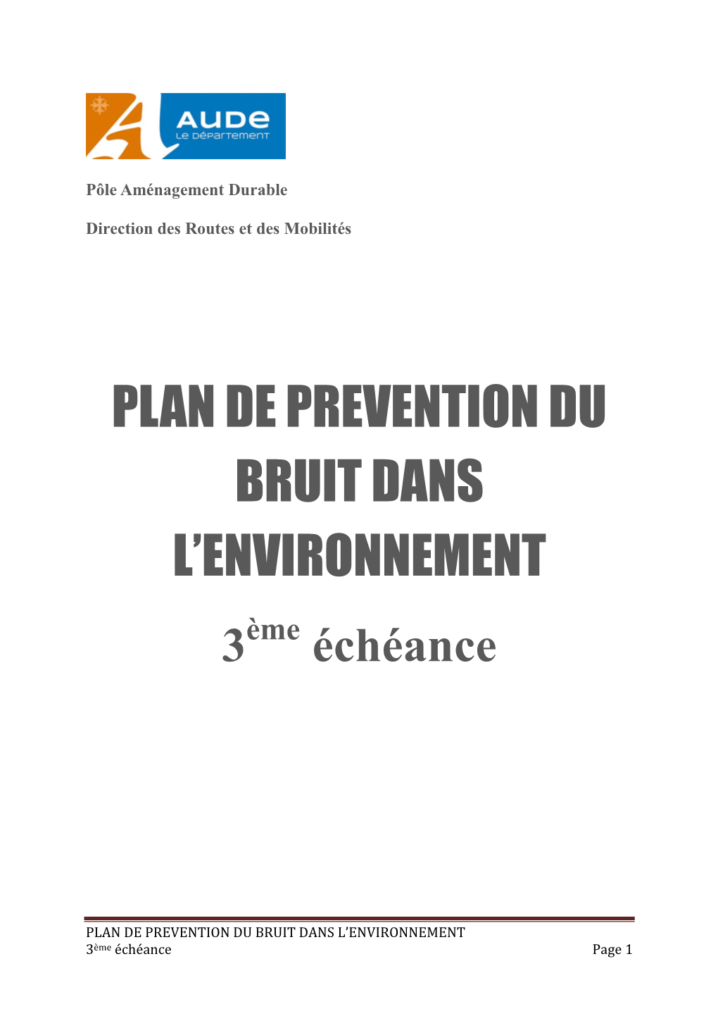 Plan De Prevention Du Bruit Dans L'environnement