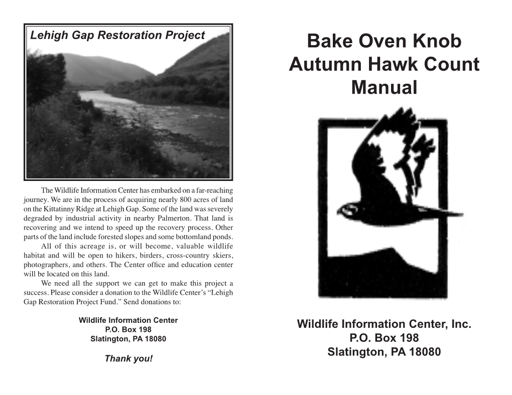 Bake Oven Knob Autumn Hawk Count Manual