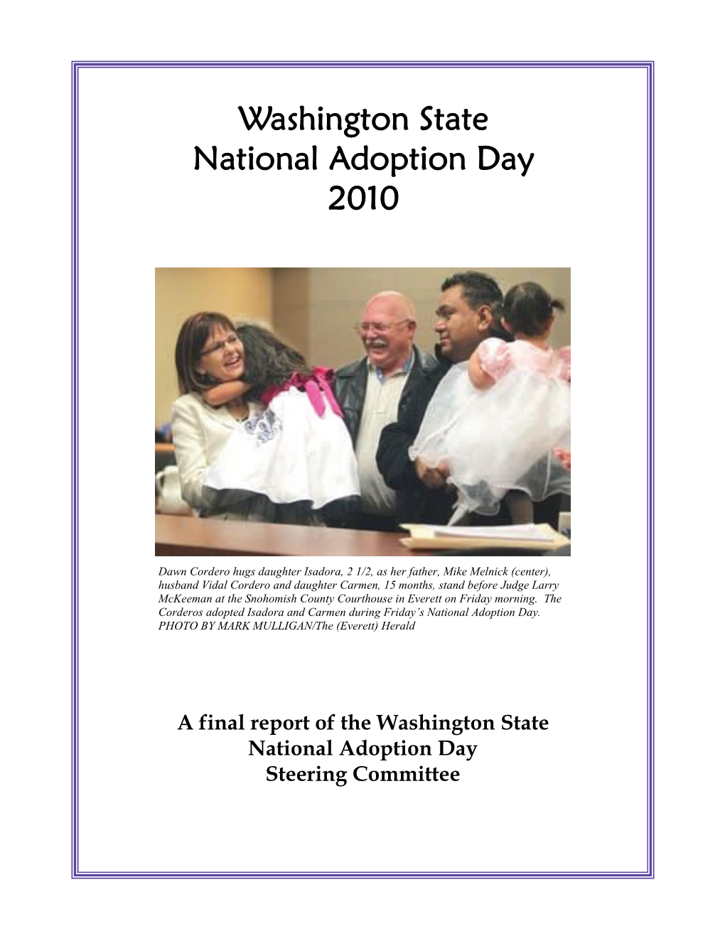 Washington State National Adoption Day 2010