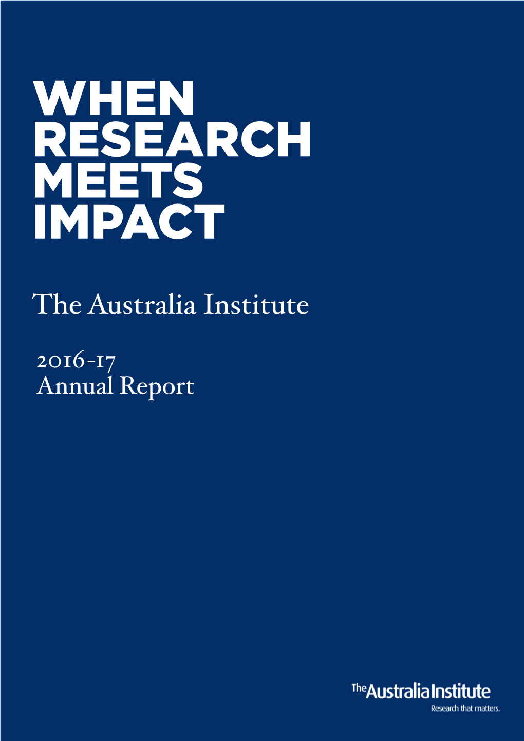 When Research Meets Impact