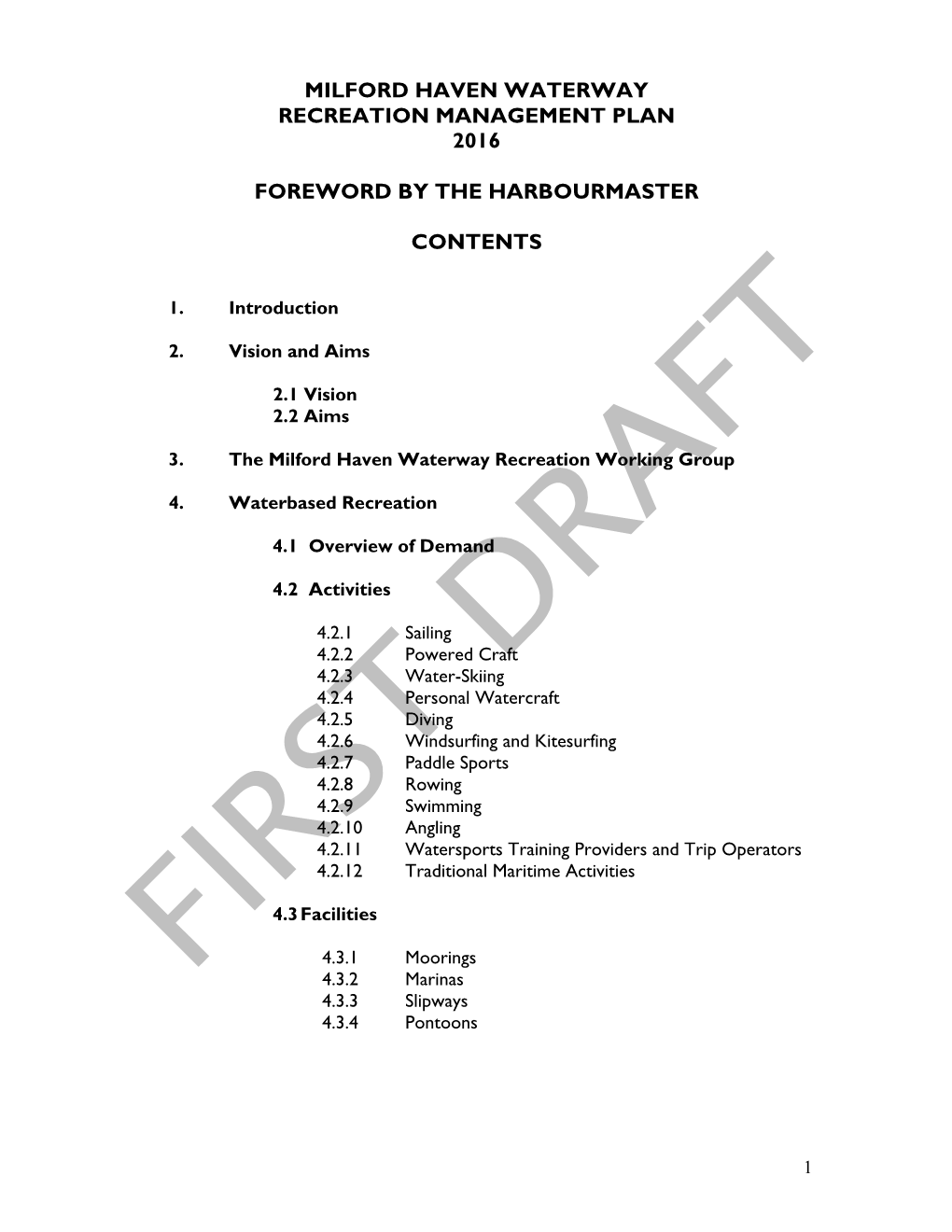 MHPA Recreation Plan DRAFT First Draft 2016