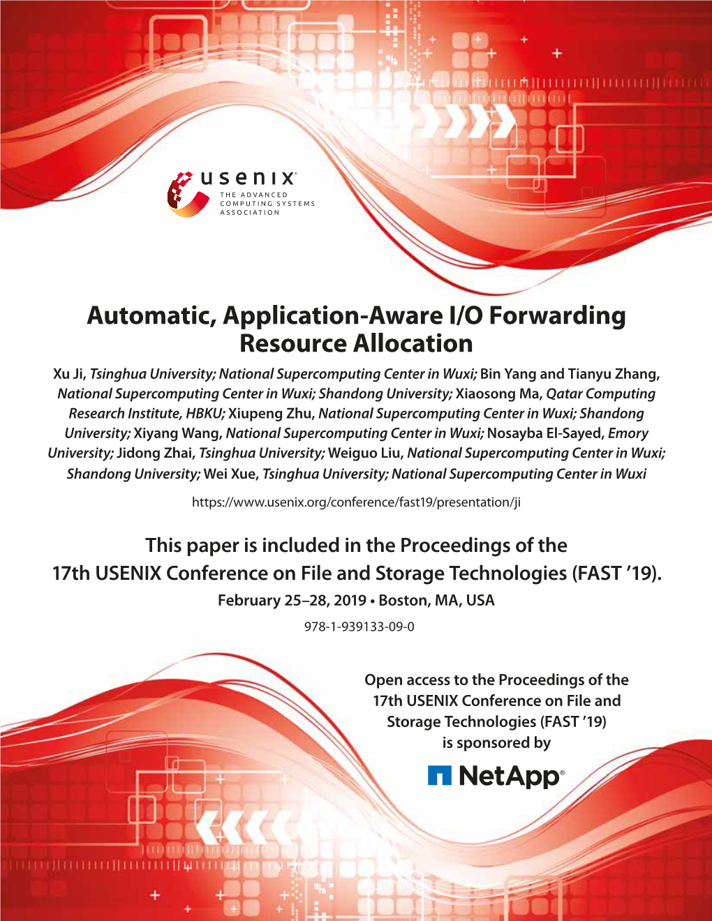 Automatic, Application-Aware I/O Forwarding Resource Allocation