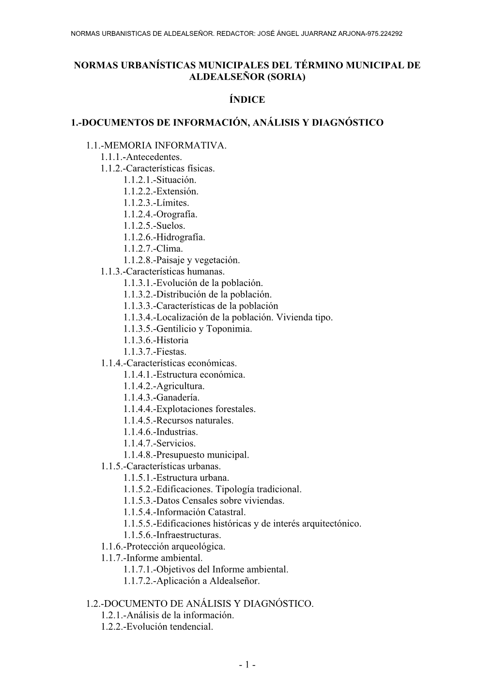 Normas Urbanísticas Municipales Del Término Municipal De Aldealseñor (Soria)