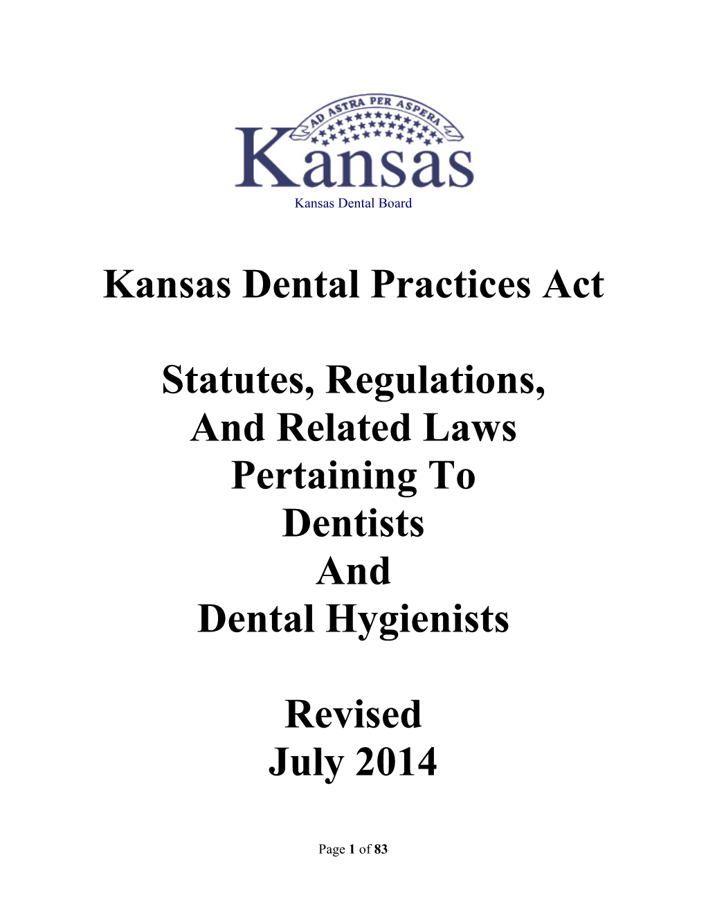 Kansas Dental Practices Act