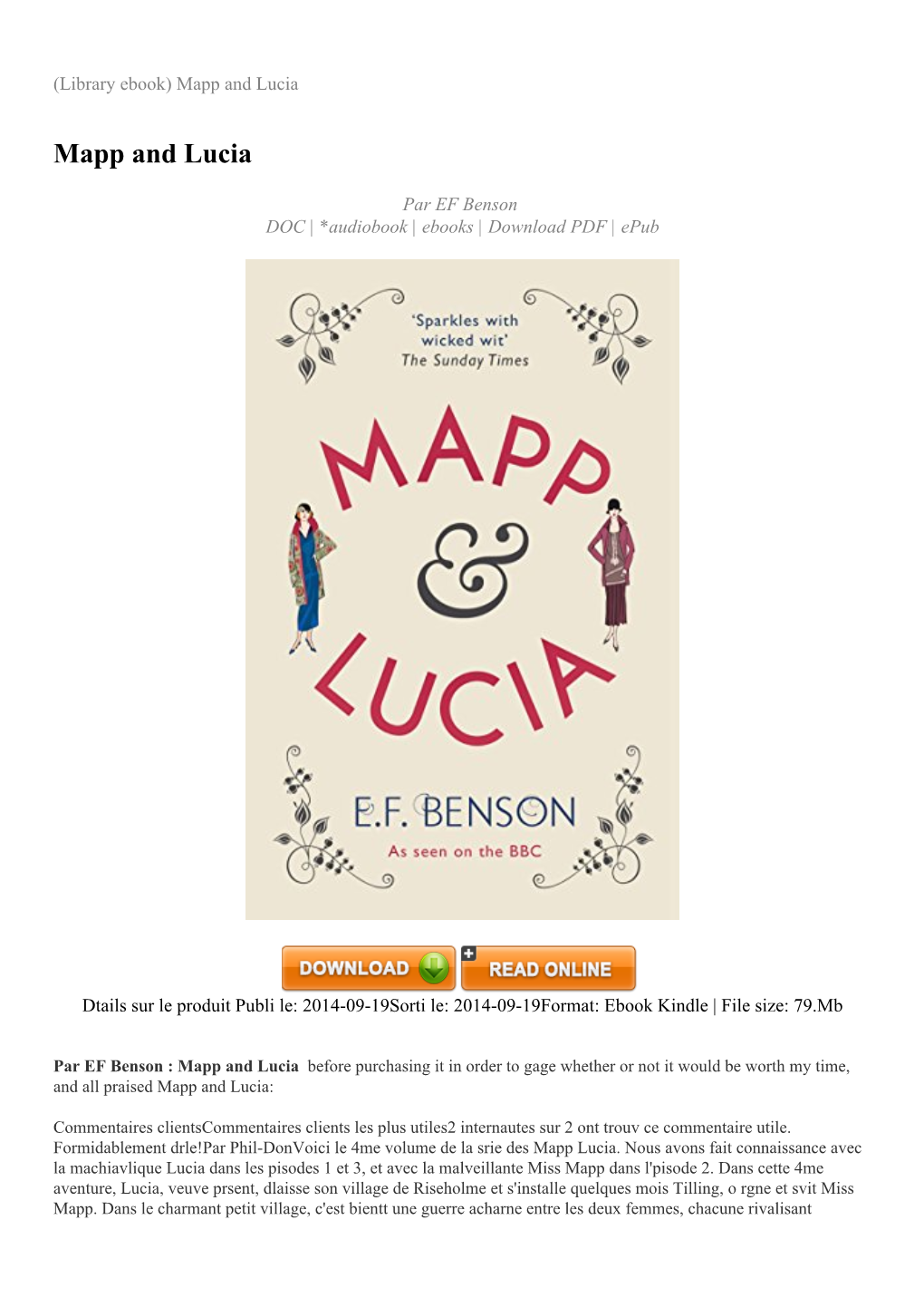 Mapp and Lucia