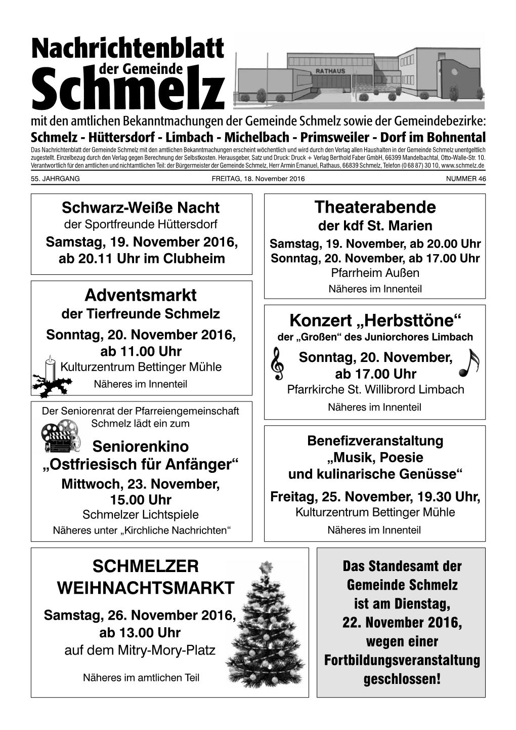 Freitag, 18. November 2016