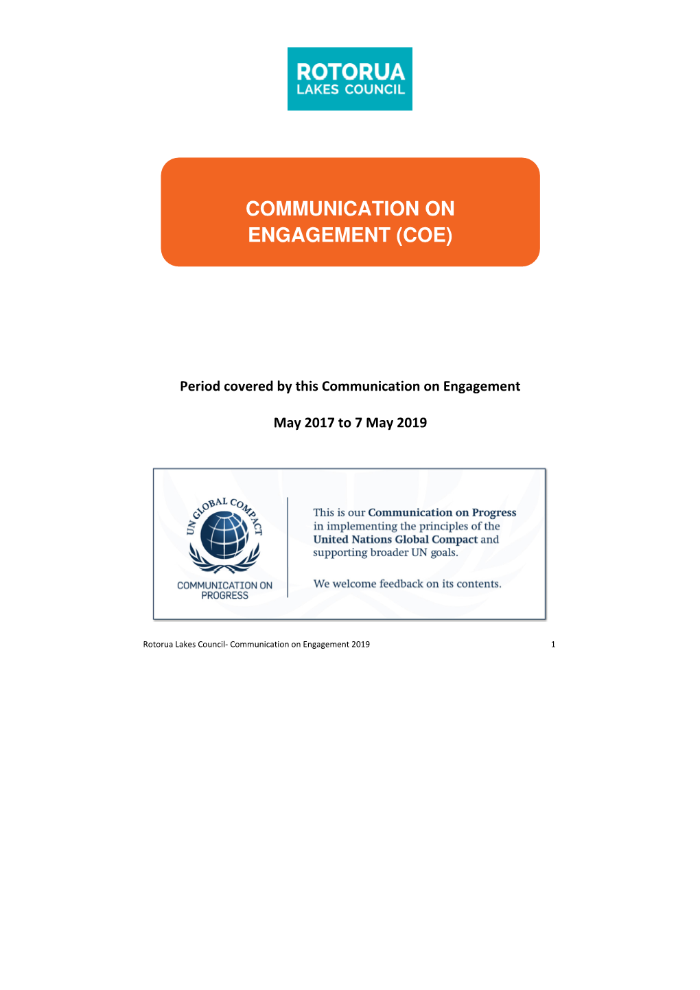 Communication on Engagement (Coe)