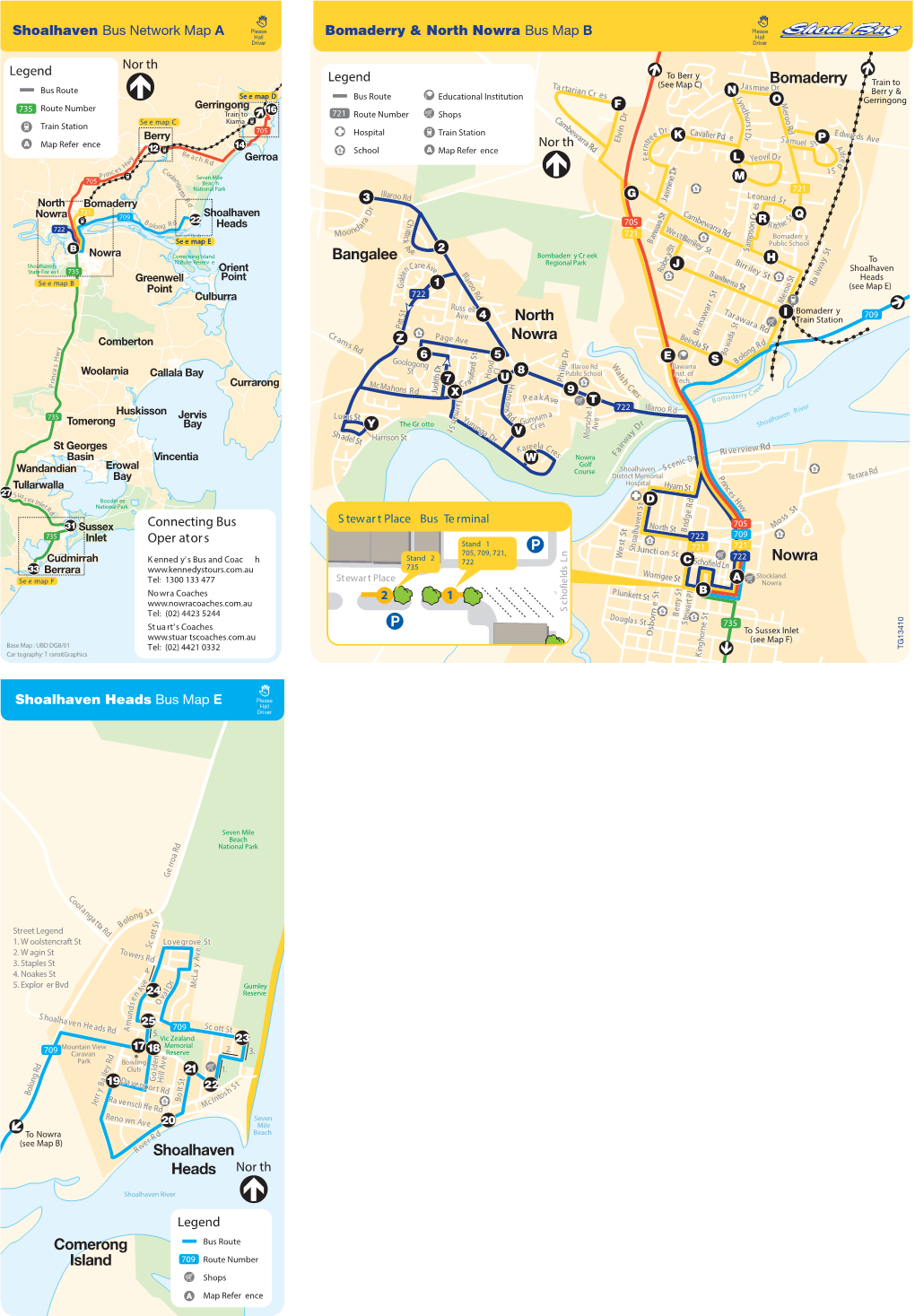 Bomaderry & North Nowra Bus Map B Shoalhaven Bus