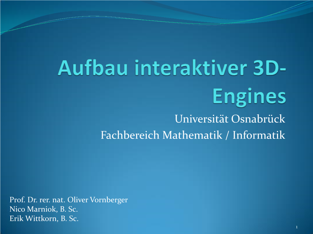 Aufbau Interaktiver 3D-Engines