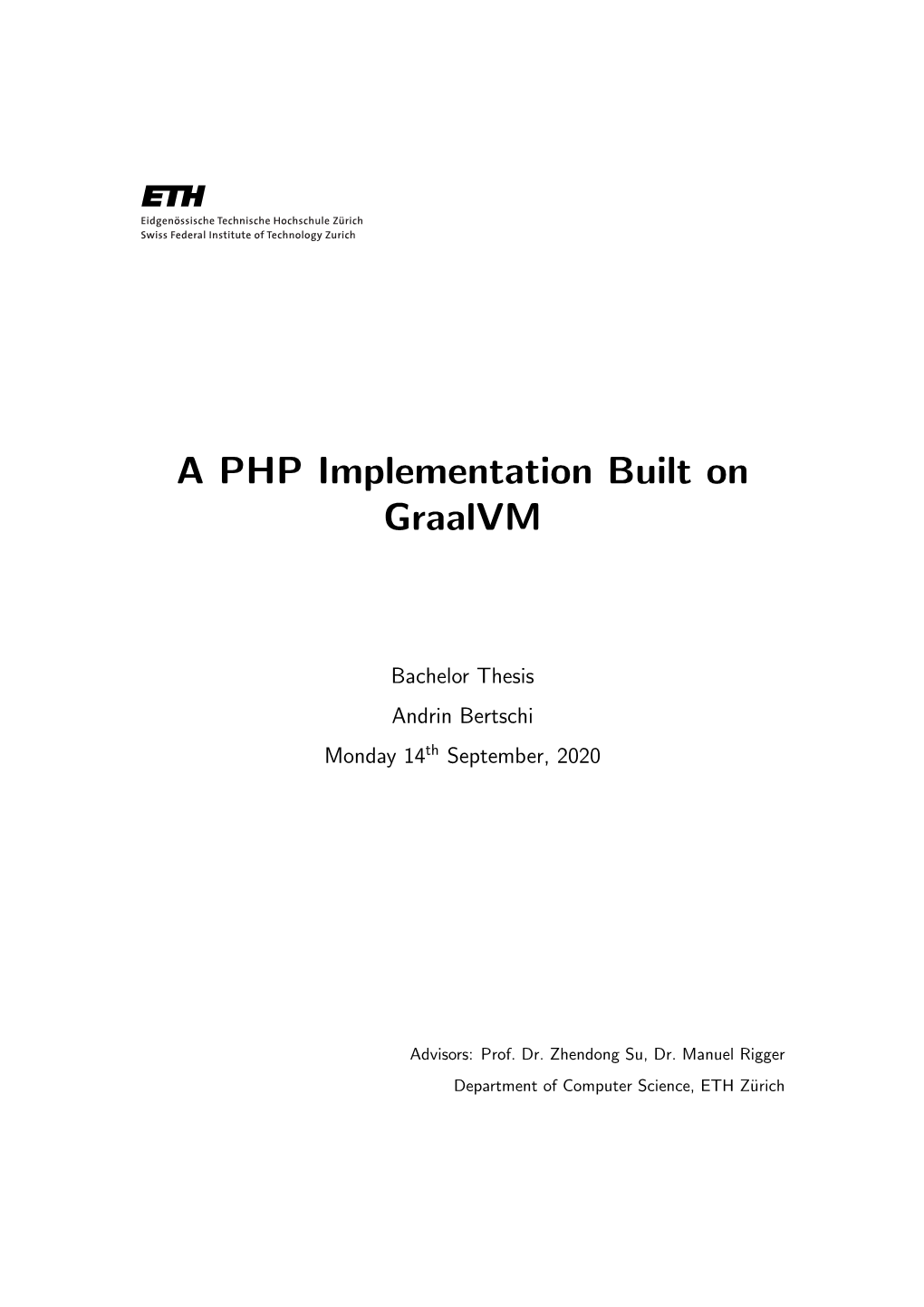 A PHP Implementation Built on Graalvm