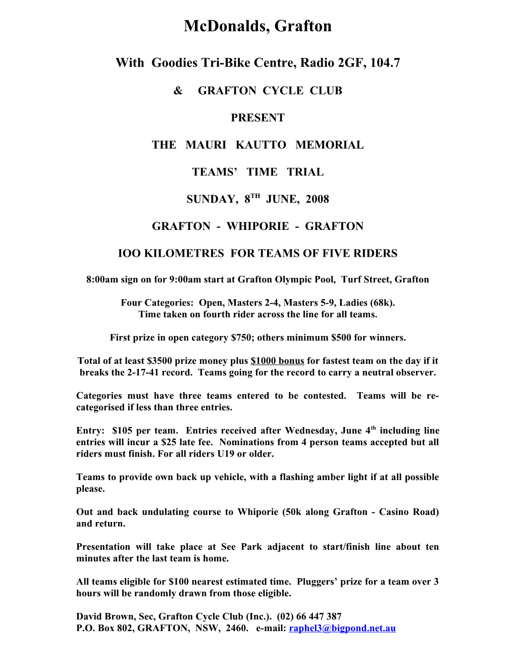 Grafton Cycle Club