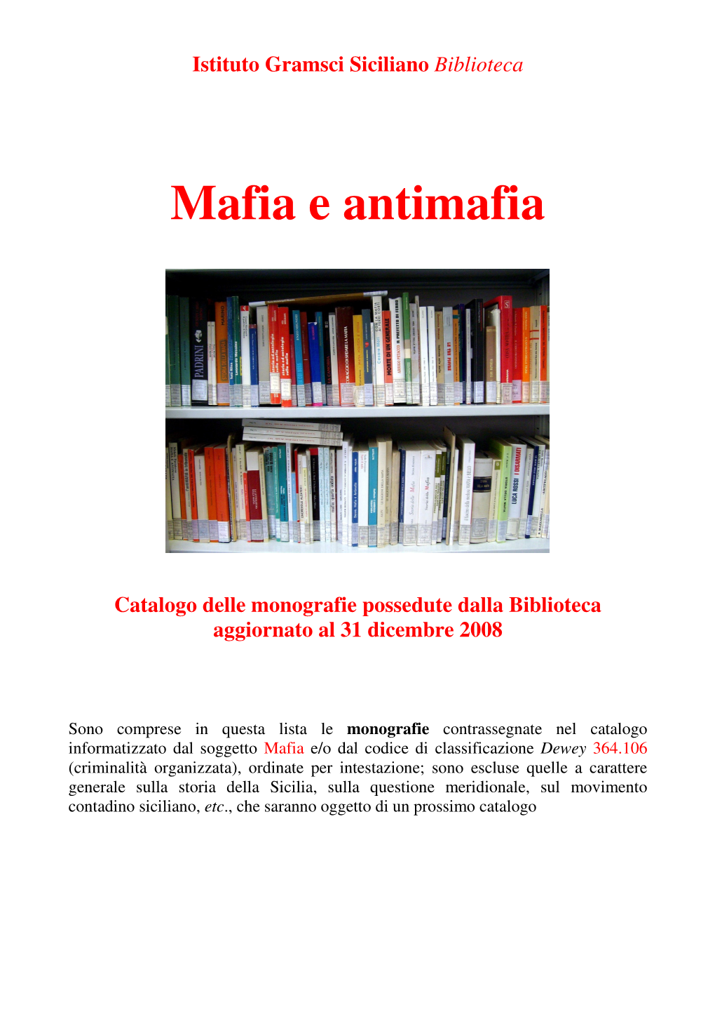 Mafia E Antimafia