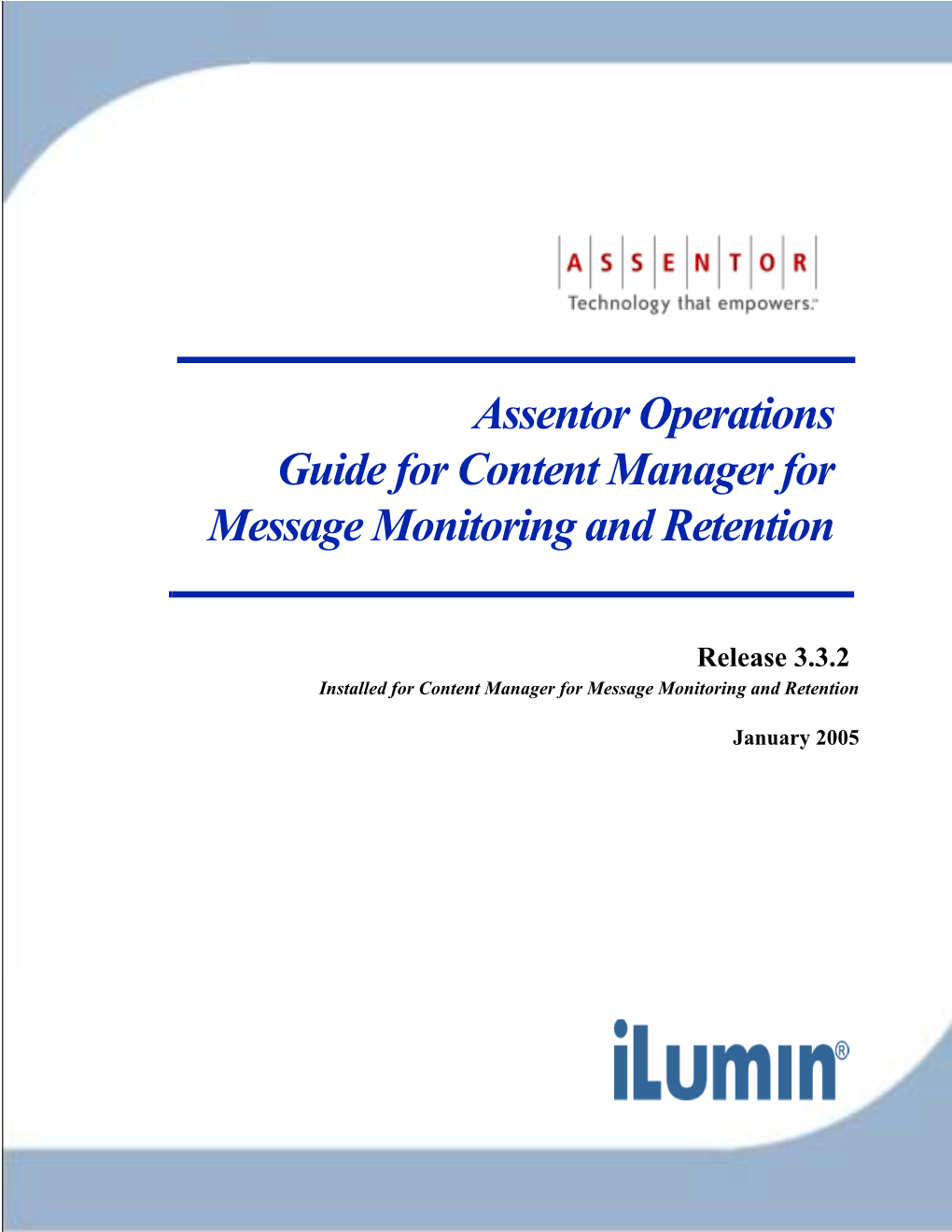 Assentor Administration, Database, and Operations Guide (GDAS-102