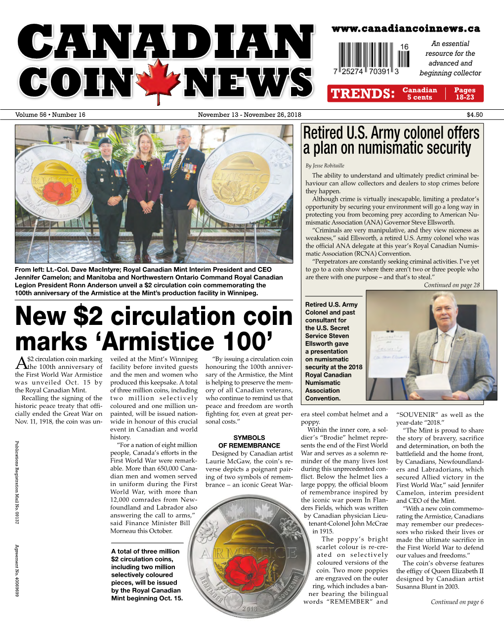 COLONIAL TOKENS Rency with Cutting-Edge Graphics and Similar to the Society’S Canada 150 Numismatics