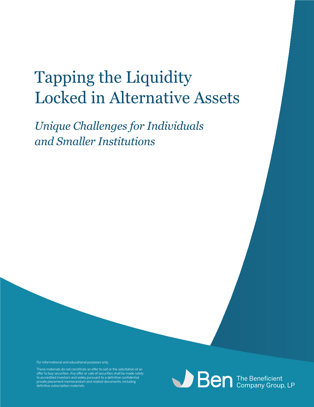 Tapping the Liquidity Locked in Alternative Assets