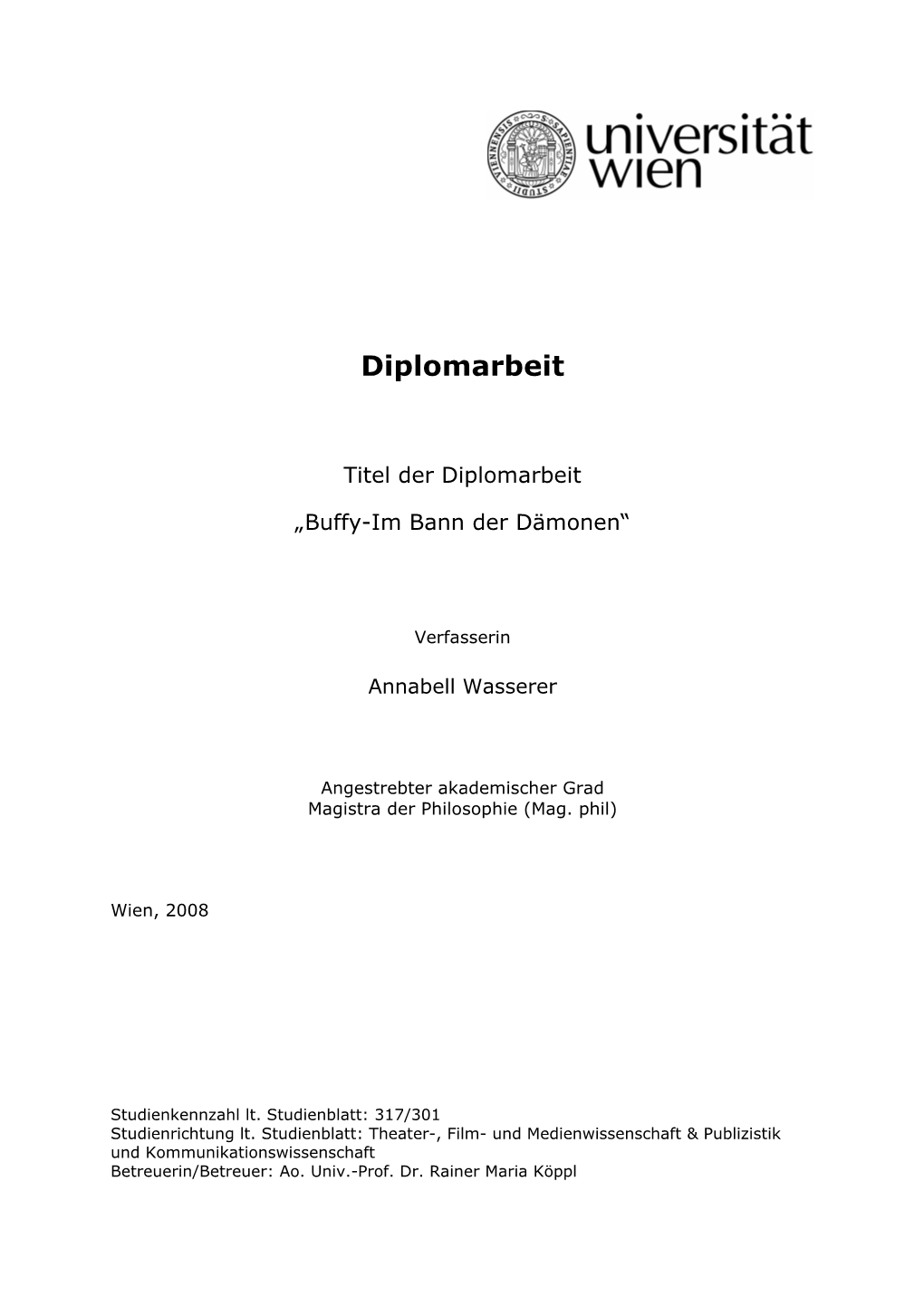 Diplomarbeit