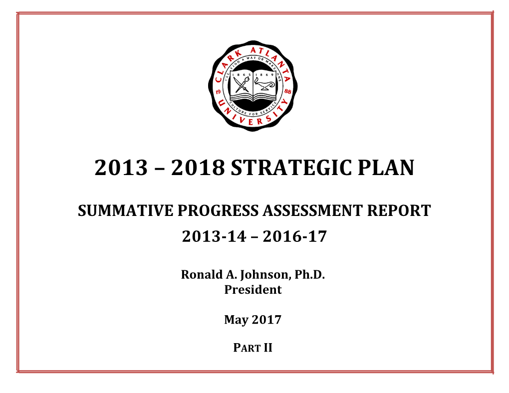 2013 – 2018 Strategic Plan
