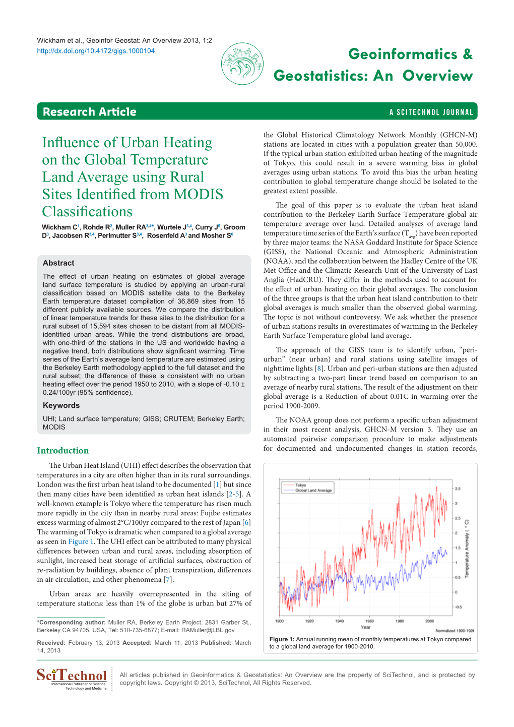 Influence of Urban Heating on the Global Temperature Land Average