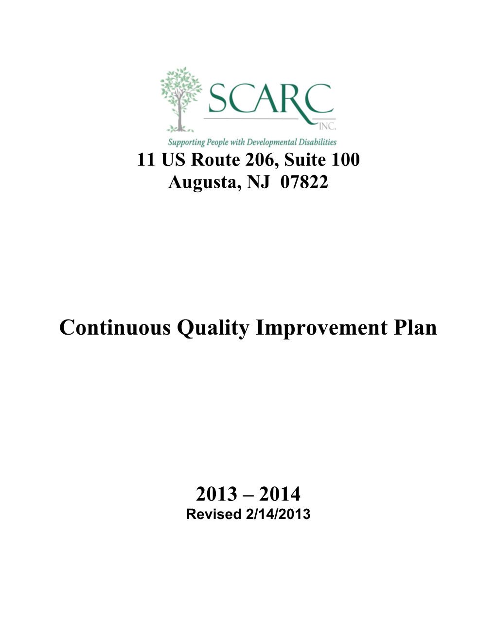 Continuous Quality Improvement Plan