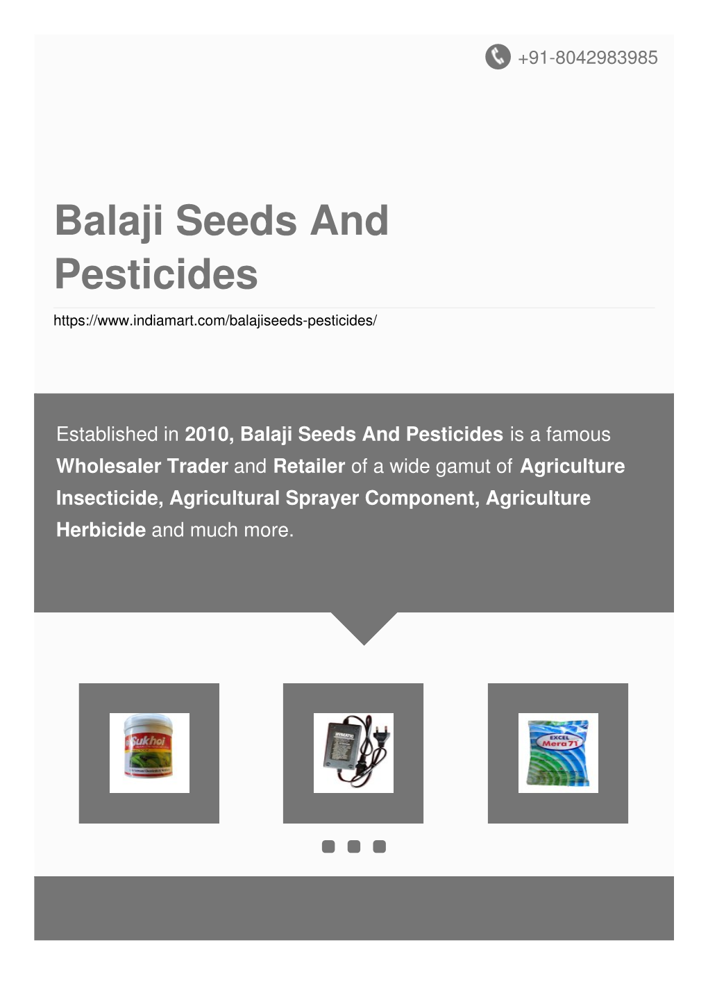 Balaji Seeds and Pesticides