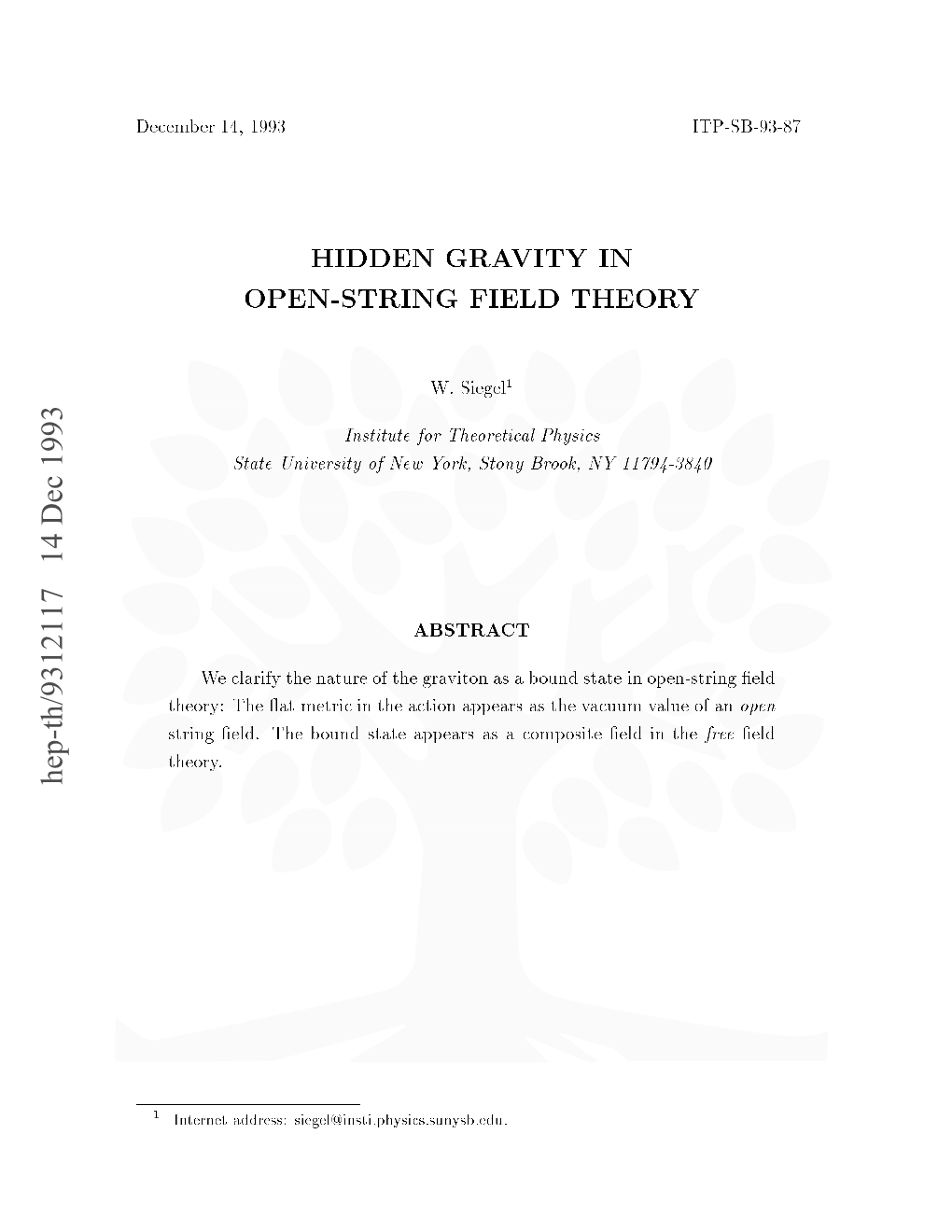 Hidden Gravity in Open-String Field Theory