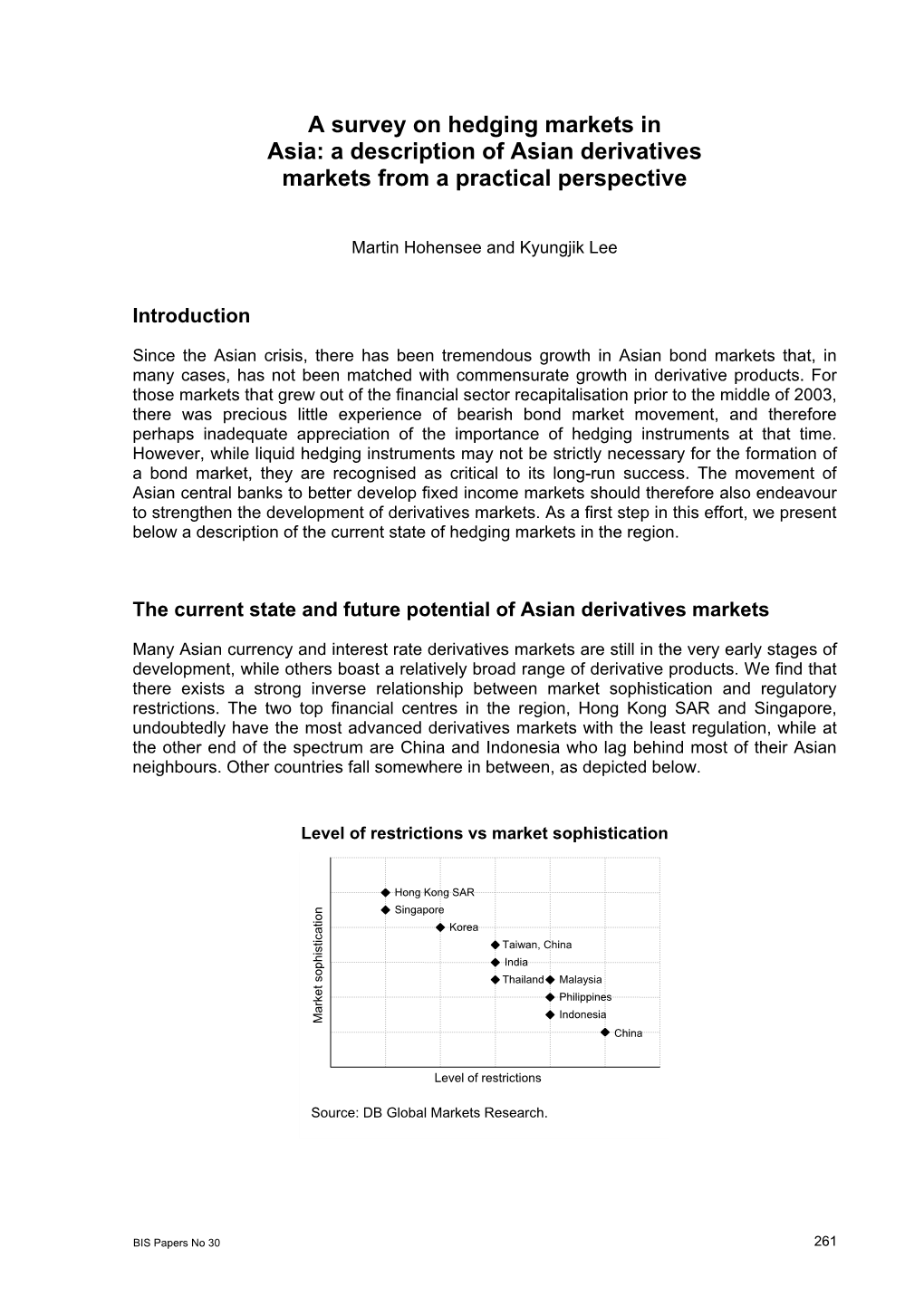 A Survey on Hedging Markets in Asia: a Description of Asian Derivatives Markets from a Practical Perspective