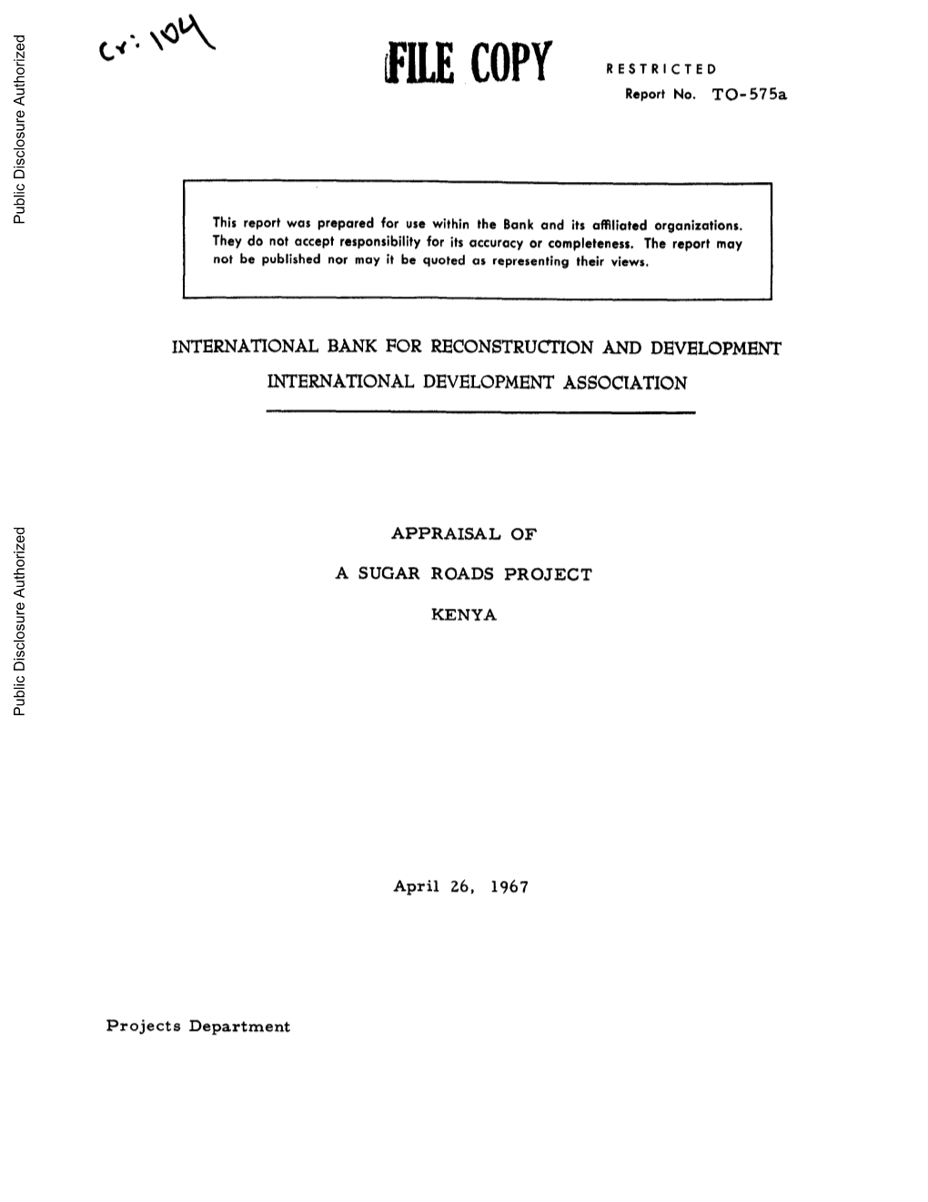 World Bank Document