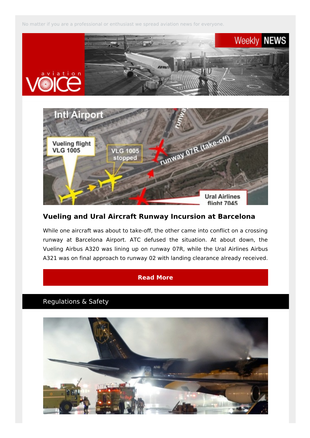 Vueling and Ural Aircraft Runway Incursion at Barcelona