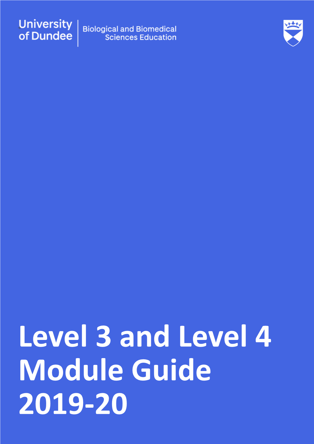 Level 3 and 4 Module Guide 1920.Pdf
